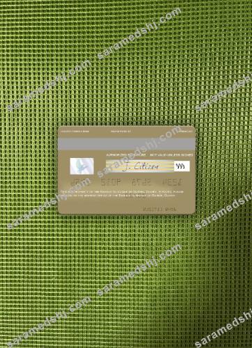 Guinea Banque Islmaique de Guinée visa debit card photolook back